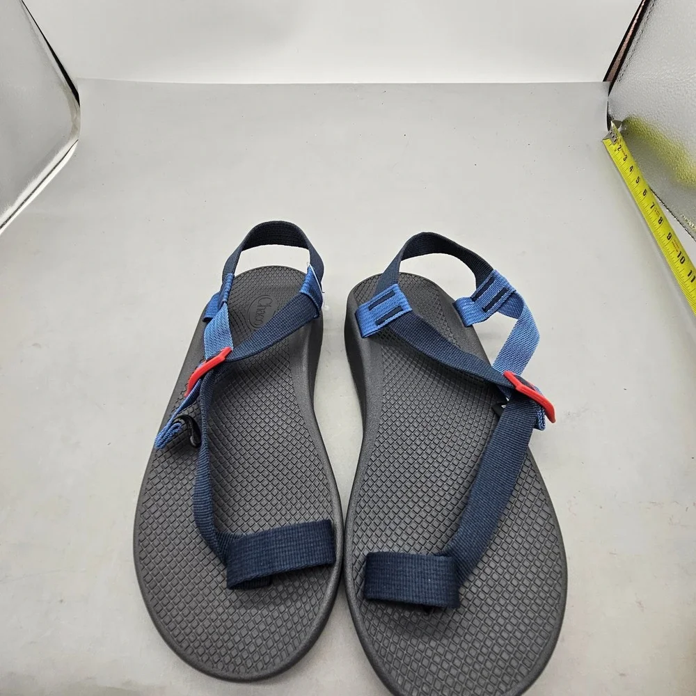 Chaco Bodhi Mens Navy Blue Sport Sandals Red Buckle CH108781Z Size 9